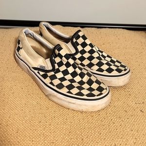 Black and white checkered vans